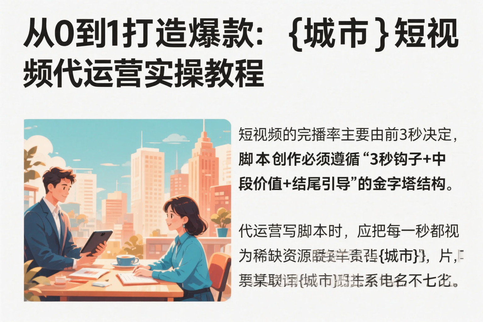 从0到1打造爆款:咸宁短视频代运营实操教程