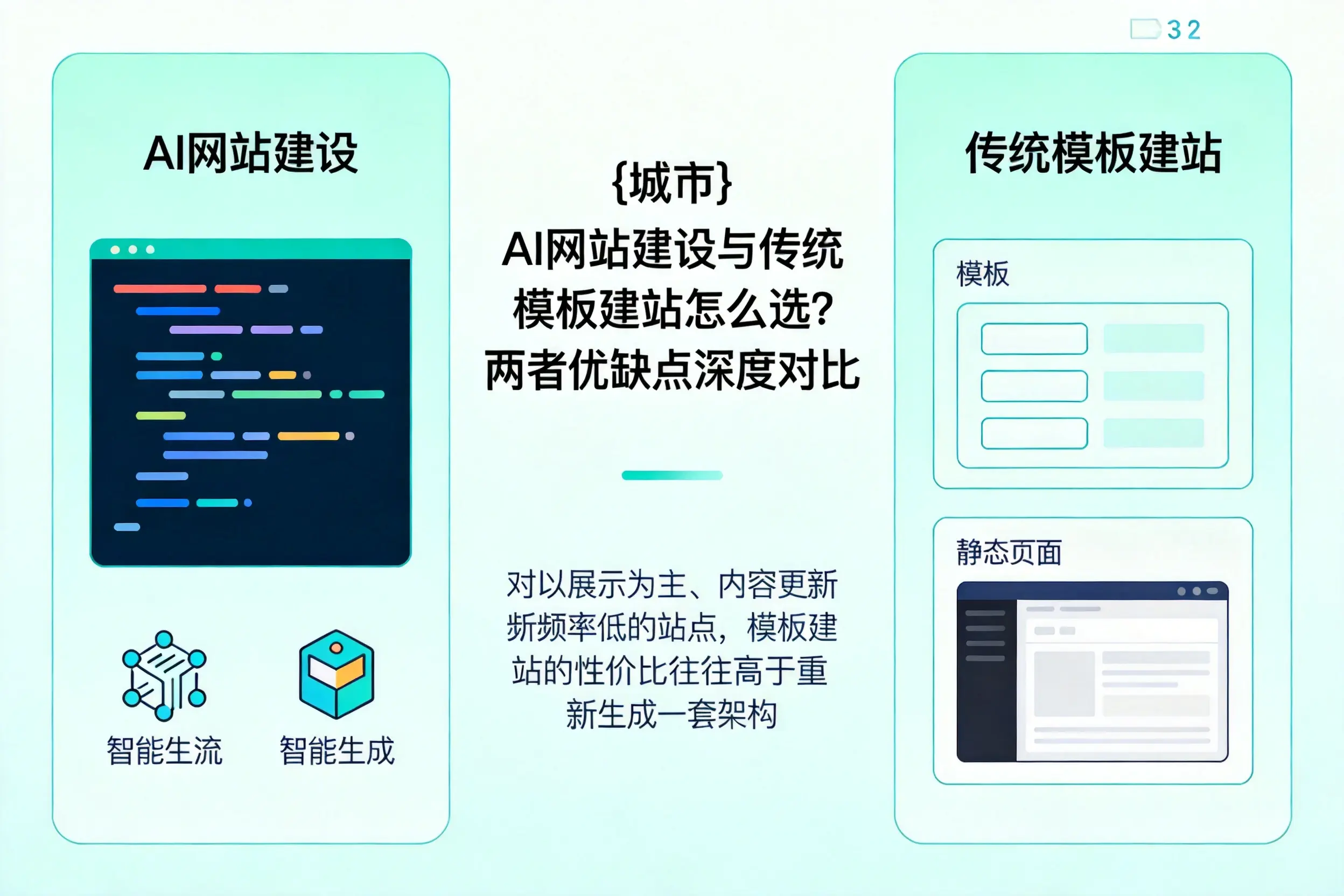 咸宁AI网站建设与传统模板建站怎么选?两者优缺点深度对比