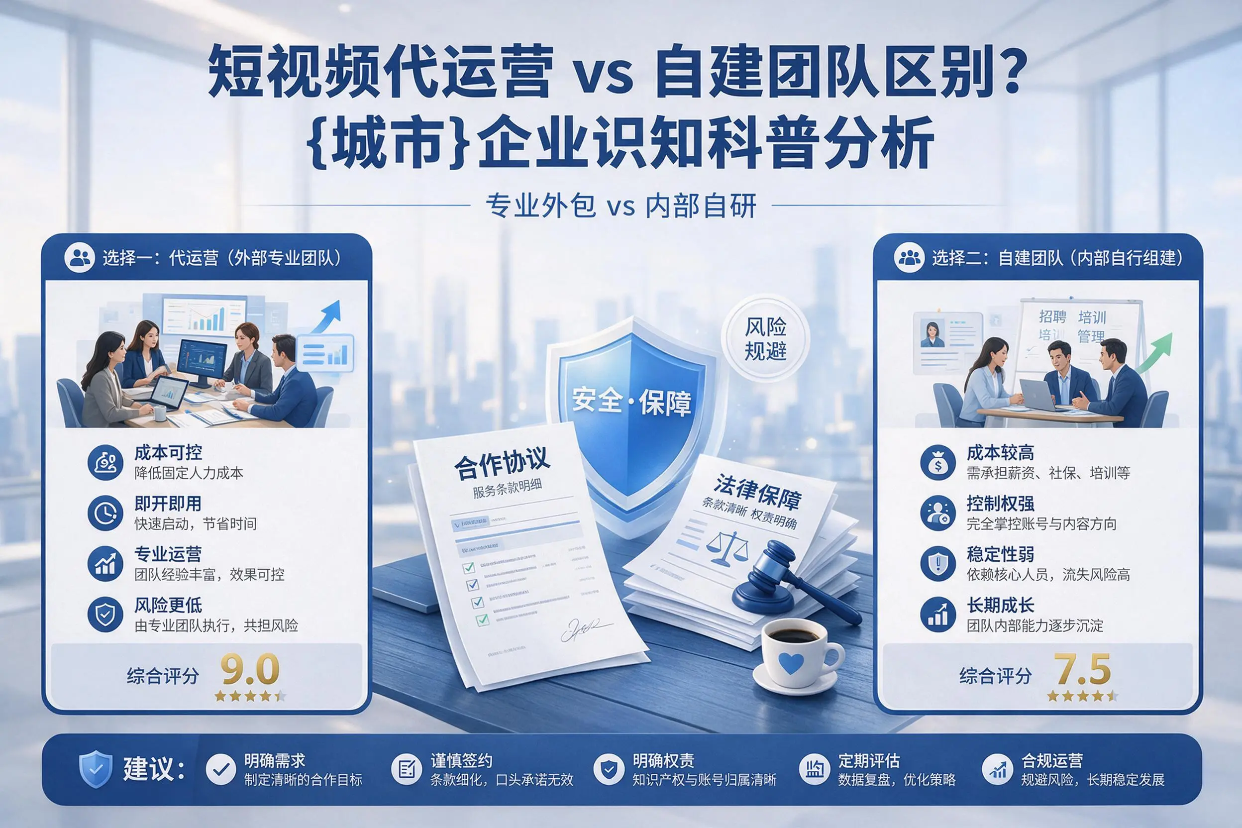 短视频代运营与自建团队区别？咸宁企业认知科普分析