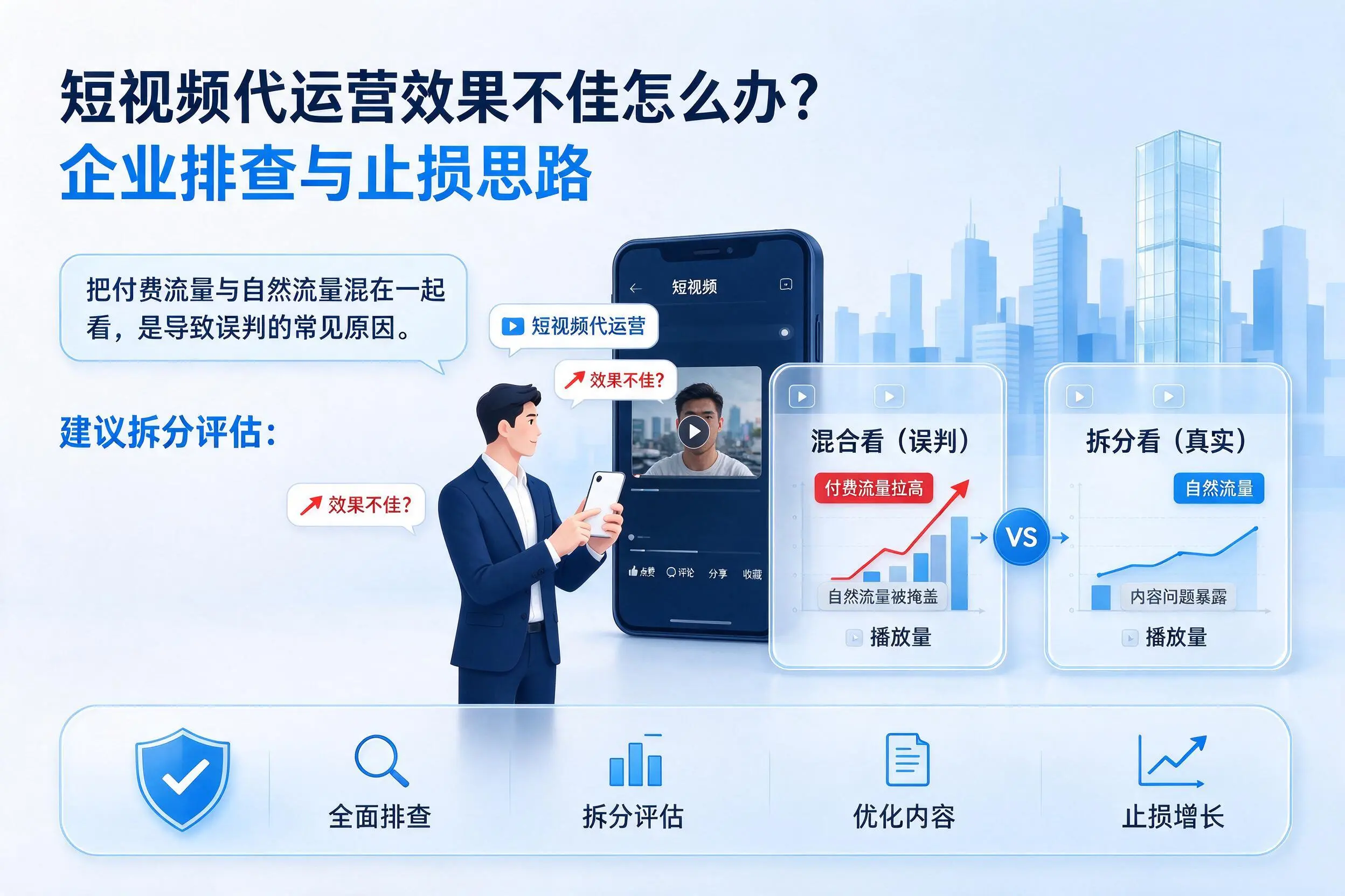 短视频代运营效果不佳怎么办?咸宁企业排查与止损思路