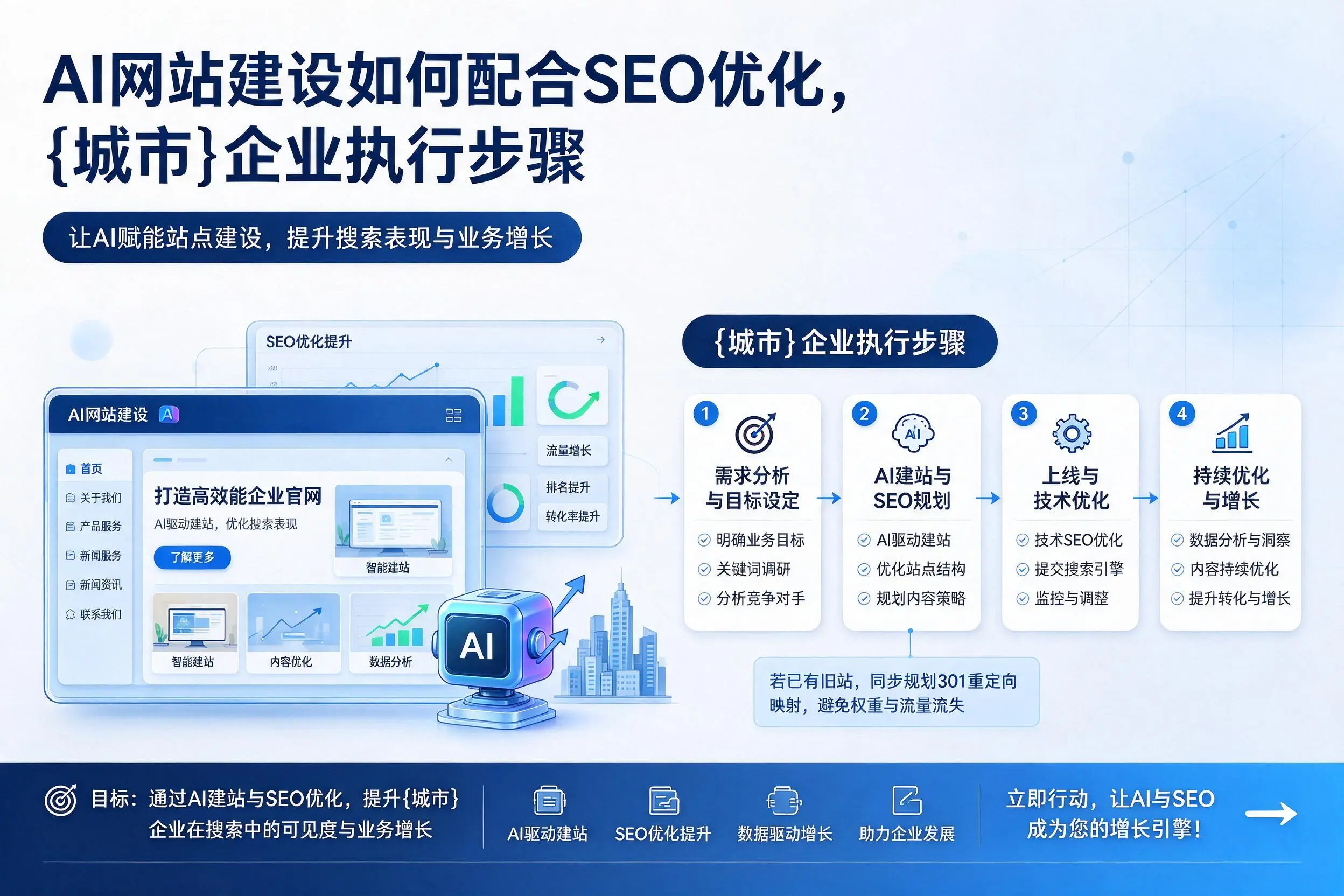 AI网站建设如何配合SEO优化，咸宁企业执行步骤