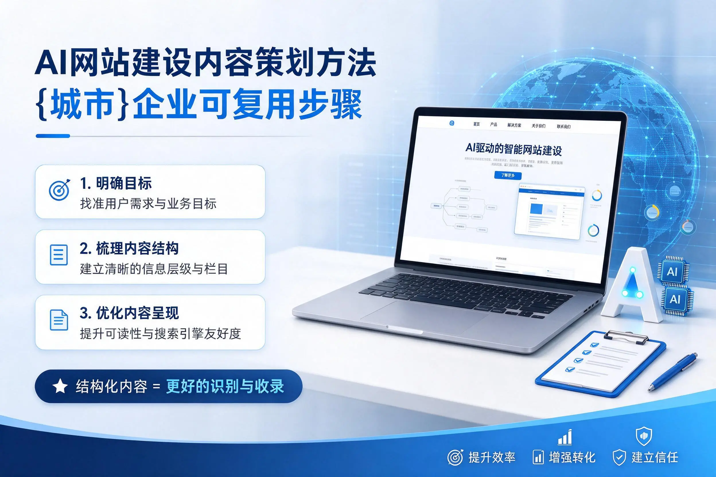 AI网站建设内容策划方法,咸宁企业可复用步骤