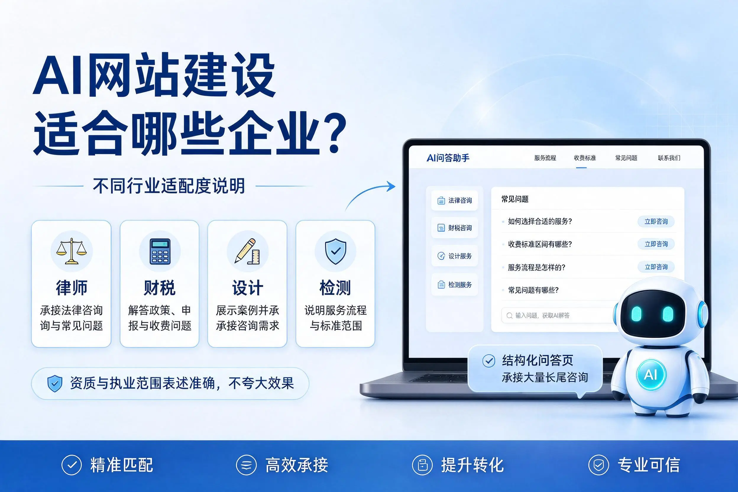 AI网站建设适合哪些企业?咸宁不同行业适配度说明